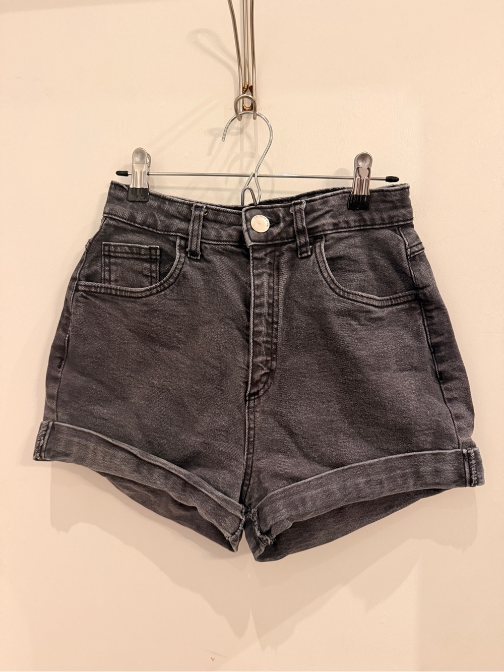 Cotton On High-Rise Denim Shorts Size 6 Y2K Grunge Minimalist